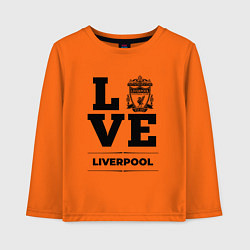 Лонгслив хлопковый детский Liverpool Love Классика, цвет: оранжевый