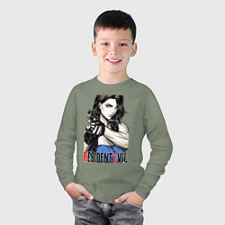 Лонгслив хлопковый детский Jill RE3, цвет: авокадо — фото 2