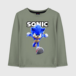 Лонгслив хлопковый детский Sonic the Hedgehog 2022, цвет: авокадо