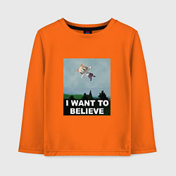 Детский лонгслив Neco Arc want to believe