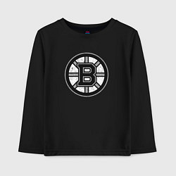 Лонгслив хлопковый детский BOSTON BRUINS СЕРЫЙ, цвет: черный