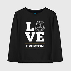Лонгслив хлопковый детский Everton Love Classic, цвет: черный