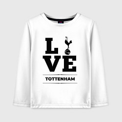 Лонгслив хлопковый детский Tottenham Love Классика, цвет: белый