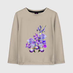 Лонгслив хлопковый детский Ириски Ирисы, цвет: миндальный
