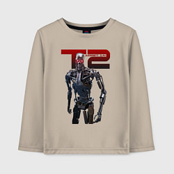 Лонгслив хлопковый детский Terminator 2 - T800, цвет: миндальный
