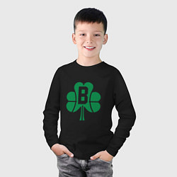 Лонгслив хлопковый детский B - Boston, цвет: черный — фото 2