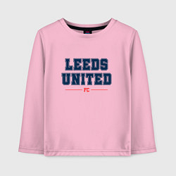 Лонгслив хлопковый детский Leeds United FC Classic, цвет: светло-розовый