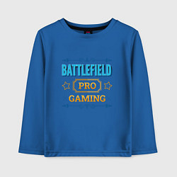 Лонгслив хлопковый детский Игра Battlefield PRO Gaming, цвет: синий