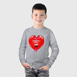 Лонгслив хлопковый детский THE HEART IN LOVE, цвет: меланж — фото 2