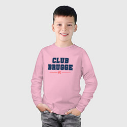 Лонгслив хлопковый детский Club Brugge FC Classic, цвет: светло-розовый — фото 2