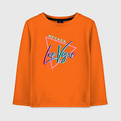 Лонгслив хлопковый детский Лас Вегас Невада, цвет: оранжевый