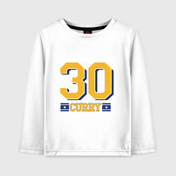 Лонгслив хлопковый детский 30 Curry, цвет: белый