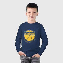 Лонгслив хлопковый детский Golden State Champs, цвет: тёмно-синий — фото 2