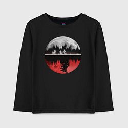 Лонгслив хлопковый детский Stranger Things Moon, цвет: черный