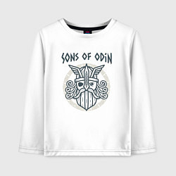 Лонгслив хлопковый детский Sons of Odin, цвет: белый