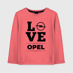 Лонгслив хлопковый детский Opel Love Classic, цвет: коралловый