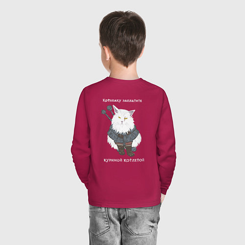 Детский лонгслив Песня о Котьмаке / Маджента – фото 4
