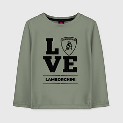 Лонгслив хлопковый детский Lamborghini Love Classic, цвет: авокадо