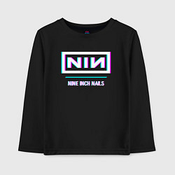 Лонгслив хлопковый детский Nine Inch Nails Glitch Rock, цвет: черный