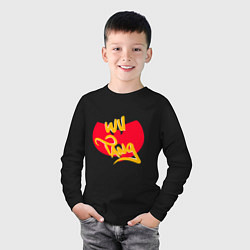 Лонгслив хлопковый детский Wu-Tang Red, цвет: черный — фото 2