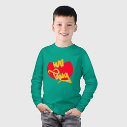 Лонгслив хлопковый детский Wu-Tang Red, цвет: зеленый — фото 2