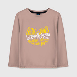 Лонгслив хлопковый детский CREAM Wu-Tang, цвет: пыльно-розовый