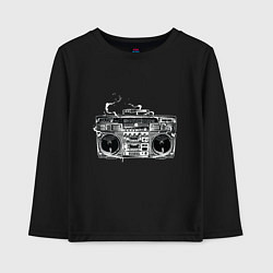 Лонгслив хлопковый детский Wu-Tang Boombox, цвет: черный