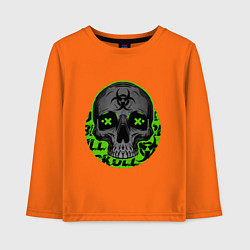 Лонгслив хлопковый детский SKULL TOXIC, цвет: оранжевый