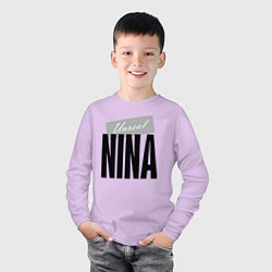 Лонгслив хлопковый детский Unreal Nina, цвет: лаванда — фото 2