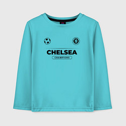 Лонгслив хлопковый детский Chelsea Униформа Чемпионов, цвет: бирюзовый