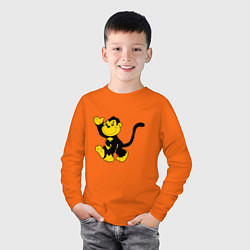 Лонгслив хлопковый детский Wu-Tang Monkey, цвет: оранжевый — фото 2