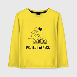 Лонгслив хлопковый детский WU Protect Ya Neck, цвет: желтый
