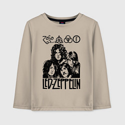 Лонгслив хлопковый детский Led Zeppelin Black, цвет: миндальный