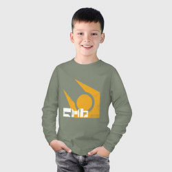 Лонгслив хлопковый детский Half life - city 17, цвет: авокадо — фото 2