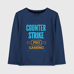 Лонгслив хлопковый детский Игра Counter Strike PRO Gaming, цвет: тёмно-синий