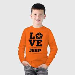 Лонгслив хлопковый детский Jeep Love Classic, цвет: оранжевый — фото 2