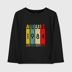 Лонгслив хлопковый детский 1984 - Август, цвет: черный