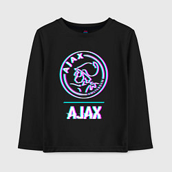 Детский лонгслив Ajax FC в стиле glitch