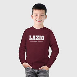 Лонгслив хлопковый детский Lazio football club классика, цвет: меланж-бордовый — фото 2