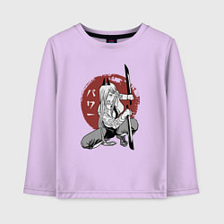 Лонгслив хлопковый детский Пауэр, цвет: лаванда