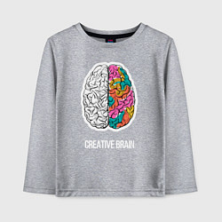 Лонгслив хлопковый детский Creative Brain, цвет: меланж