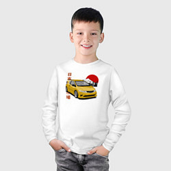 Лонгслив хлопковый детский Honda Civic 5d Type-r, цвет: белый — фото 2