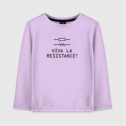 Лонгслив хлопковый детский Viva la resistance, цвет: лаванда