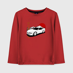Лонгслив хлопковый детский 3000gt Japanese Retro Car, цвет: красный