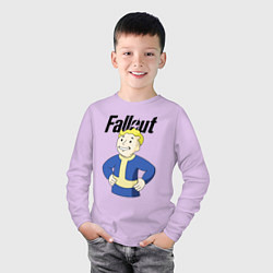 Лонгслив хлопковый детский Fallout blondie boy, цвет: лаванда — фото 2