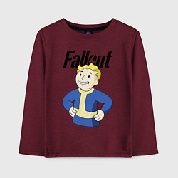 Лонгслив хлопковый детский Fallout blondie boy, цвет: меланж-бордовый