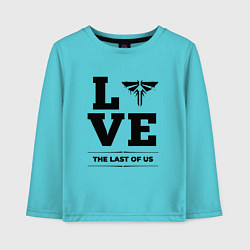Лонгслив хлопковый детский The Last Of Us love classic, цвет: бирюзовый