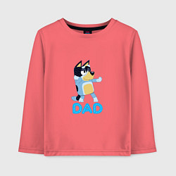 Лонгслив хлопковый детский Doggy Dad, цвет: коралловый