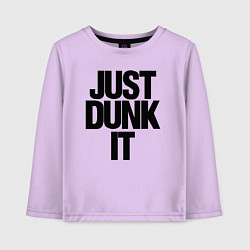 Лонгслив хлопковый детский Just Dunk It, цвет: лаванда
