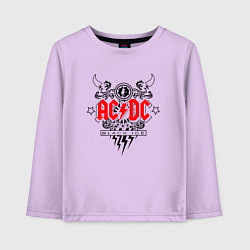 Лонгслив хлопковый детский ACDC Black Ice с молниями, цвет: лаванда